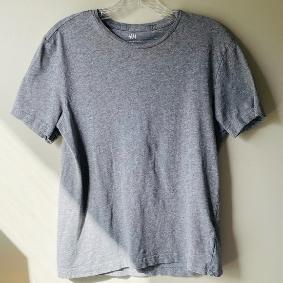 H&M heathered grey mens crewneck t-shirt size small - Picture 6 of 10